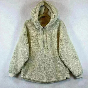 Victoria’s Secret PINK Jacket Women’s Medium Cream 100% Polyester Sherpa